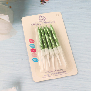 New Arrival 10-Count Spiral Birthday Candles Metaliic Cake Cupcake Candles