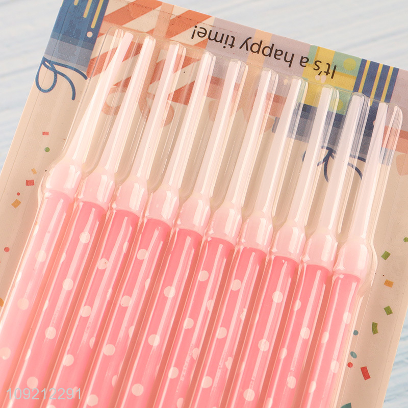 Online Wholesale 10-Count Polka Dot Candles Cake Candles for Birthday Wedding