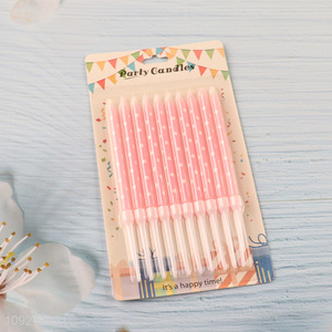 Online Wholesale 10-Count Polka Dot Candles Cake Candles for Birthday Wedding