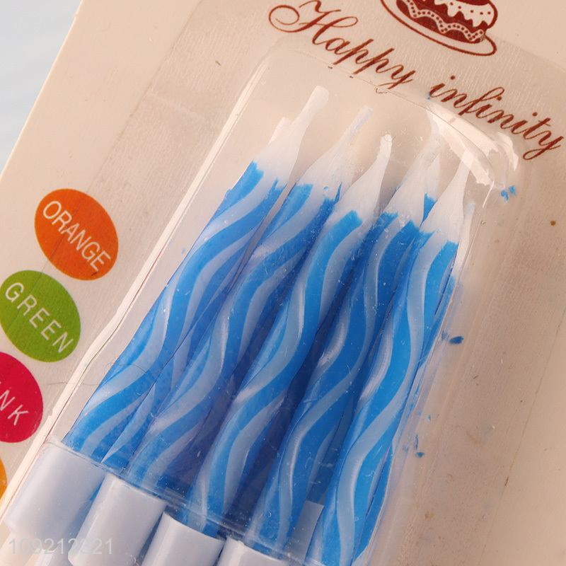 Factory Supply 10-Count Colorful Birthday Cake Candles Cupcake Candles Wholesale