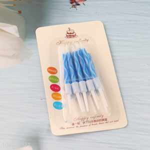 Factory Supply 10-Count Colorful Birthday Cake Candles Cupcake Candles Wholesale