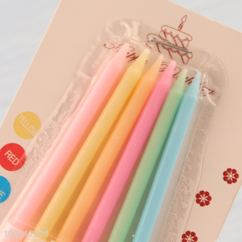 New Product 6-Count Pastel Birthday Candles Colorful Party Cake Candles