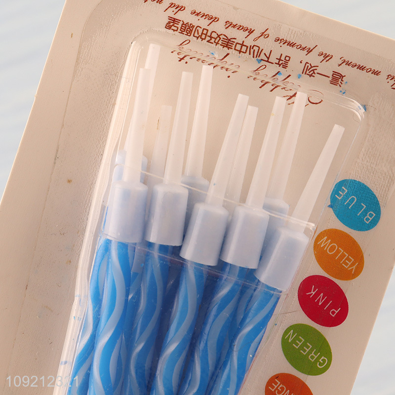 Factory Supply 10-Count Colorful Birthday Cake Candles Cupcake Candles Wholesale