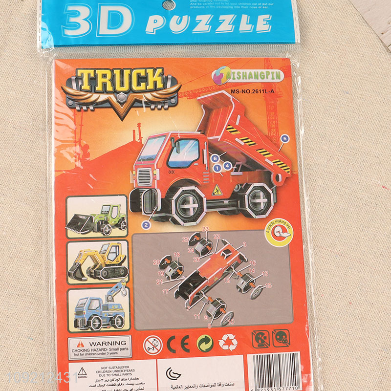 Yiwu market diy truck series 3d puzzle toys jigsaw toys
