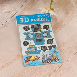 China supplier kids truck series diy 3d puzzle toys jigsaw toys