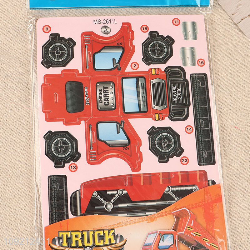Yiwu market diy truck series 3d puzzle toys jigsaw toys