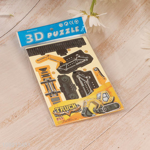 Latest products truck series kids 3d puzzle toys jigsaw toys