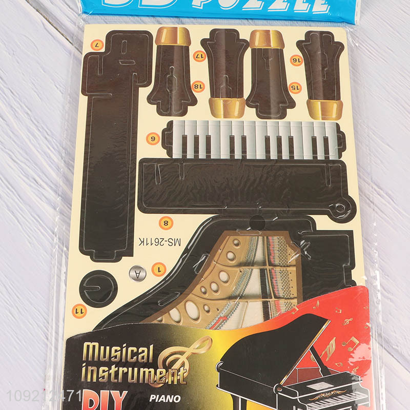 Factory price diy musical instrument 3d puzzle toys jigsaw toys for sale