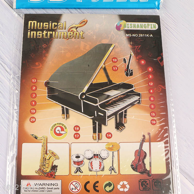 Factory price diy musical instrument 3d puzzle toys jigsaw toys for sale