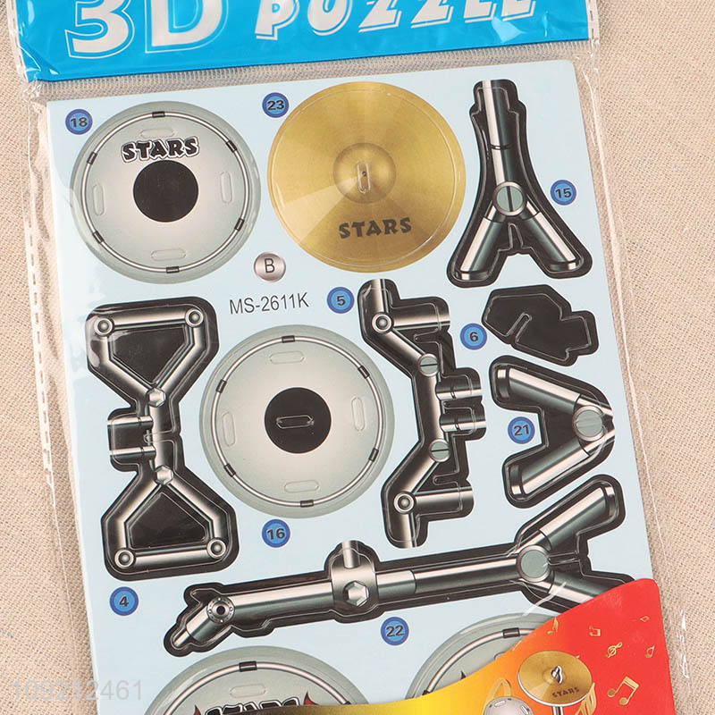 Top selling musical instrument series kids 3d puzzle toys jigsaw toys