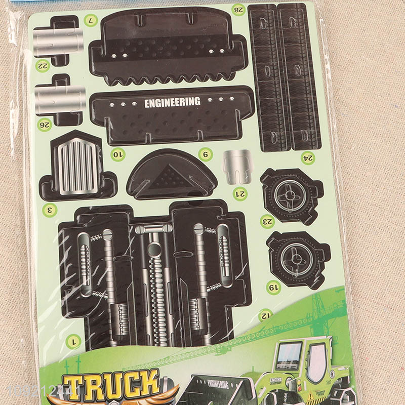 Online wholesale truck series 3d puzzle toys jigsaw toys for kids