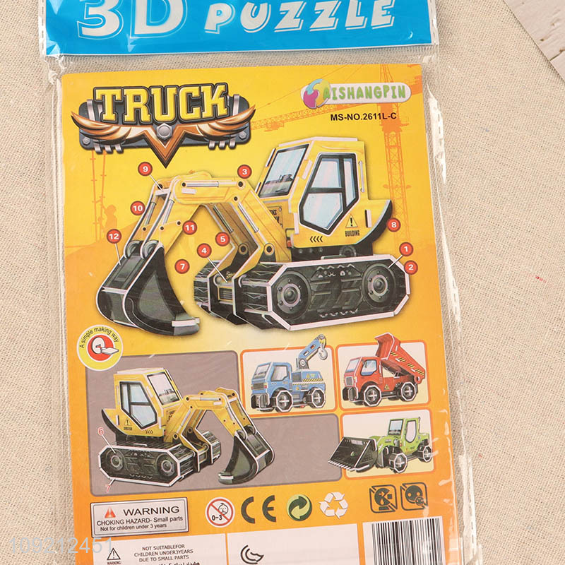 Latest products truck series kids 3d puzzle toys jigsaw toys
