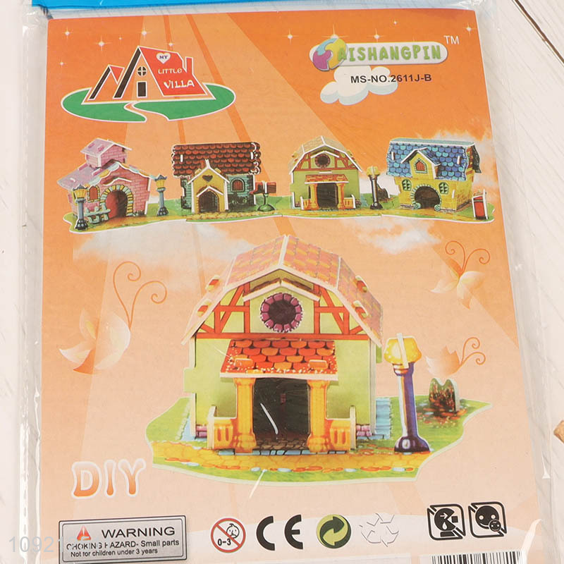 Good quality house series 3d puzzle toys jigsaw toys for kids