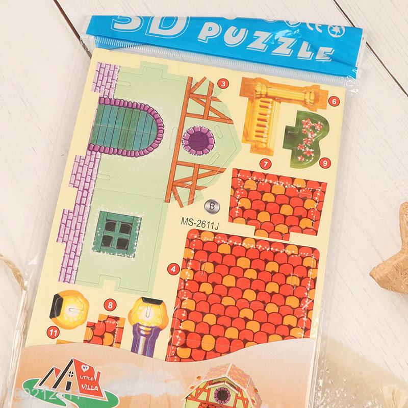Good quality house series 3d puzzle toys jigsaw toys for kids