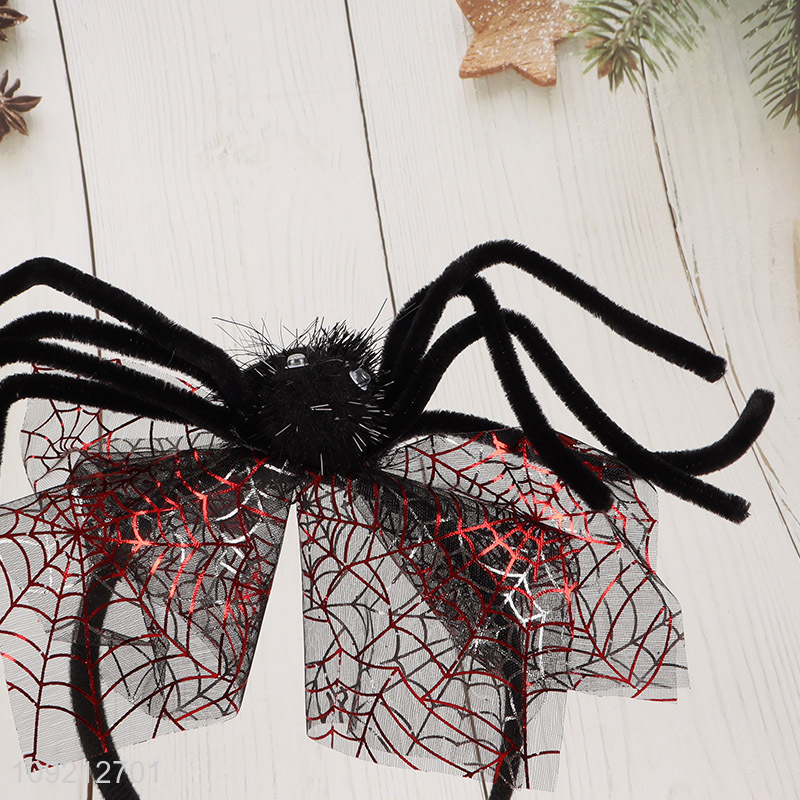 Factory price Halloween party supplies spider hair hoop for sale