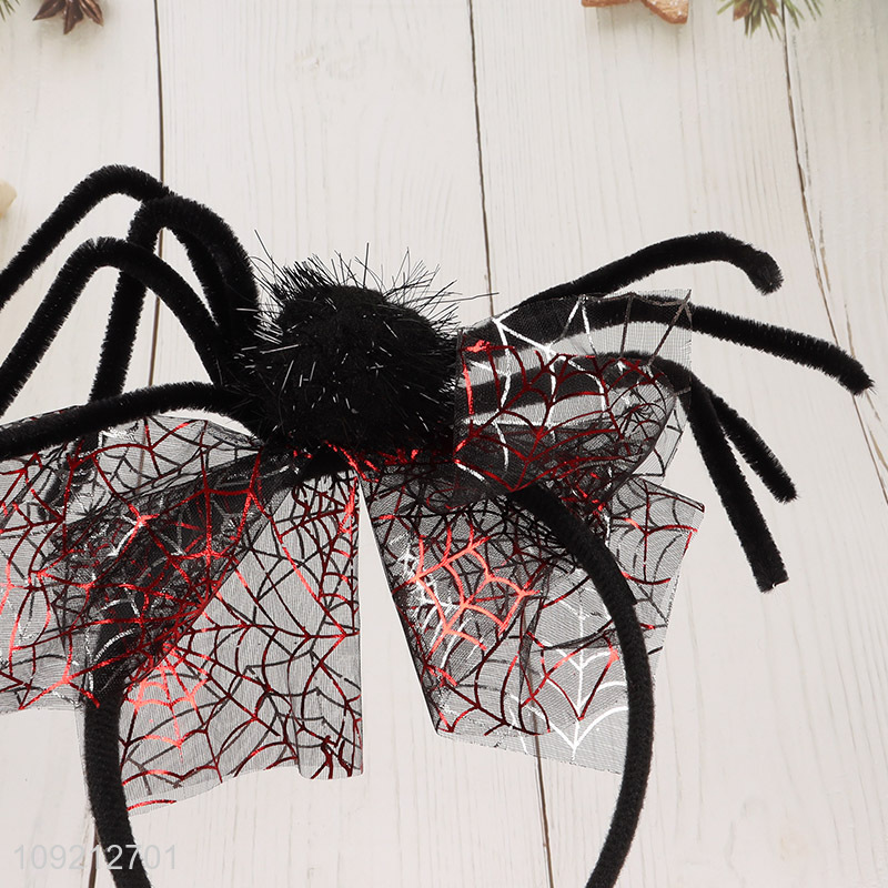 Factory price Halloween party supplies spider hair hoop for sale