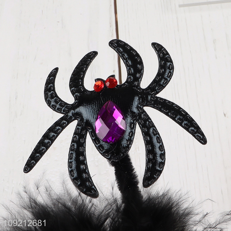 Yiwu market black Halloween supplies spider hair hoop hair decoration