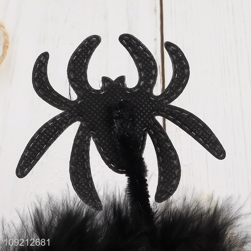 Yiwu market black Halloween supplies spider hair hoop hair decoration