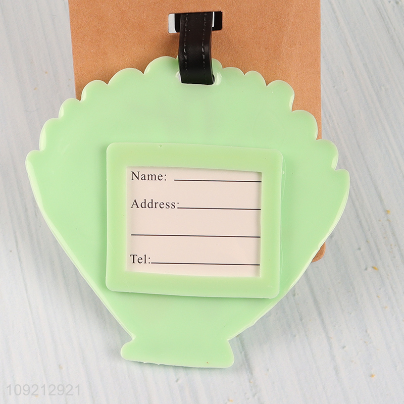 Top selling shell shape portable pvc luggage tag wholesale