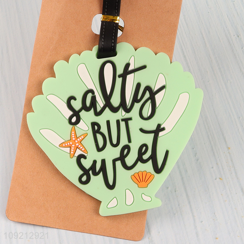 Top selling shell shape portable pvc luggage tag wholesale