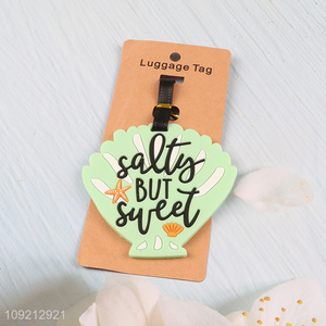 Top selling shell shape portable pvc luggage tag wholesale