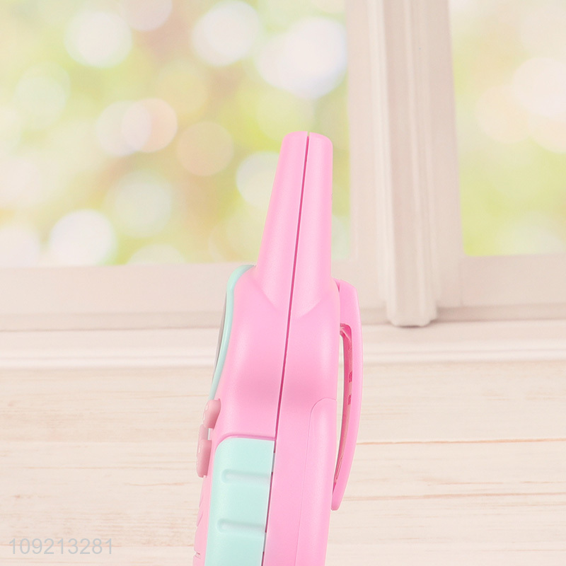 New arrival pink 2pcs portable travel walkie talkie set
