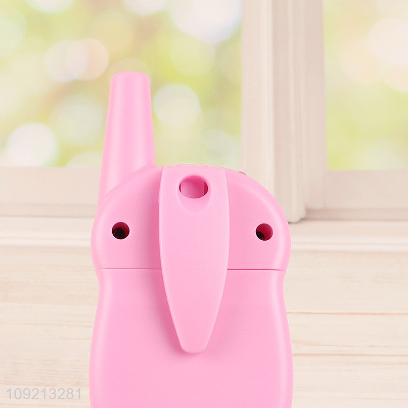 New arrival pink 2pcs portable travel walkie talkie set