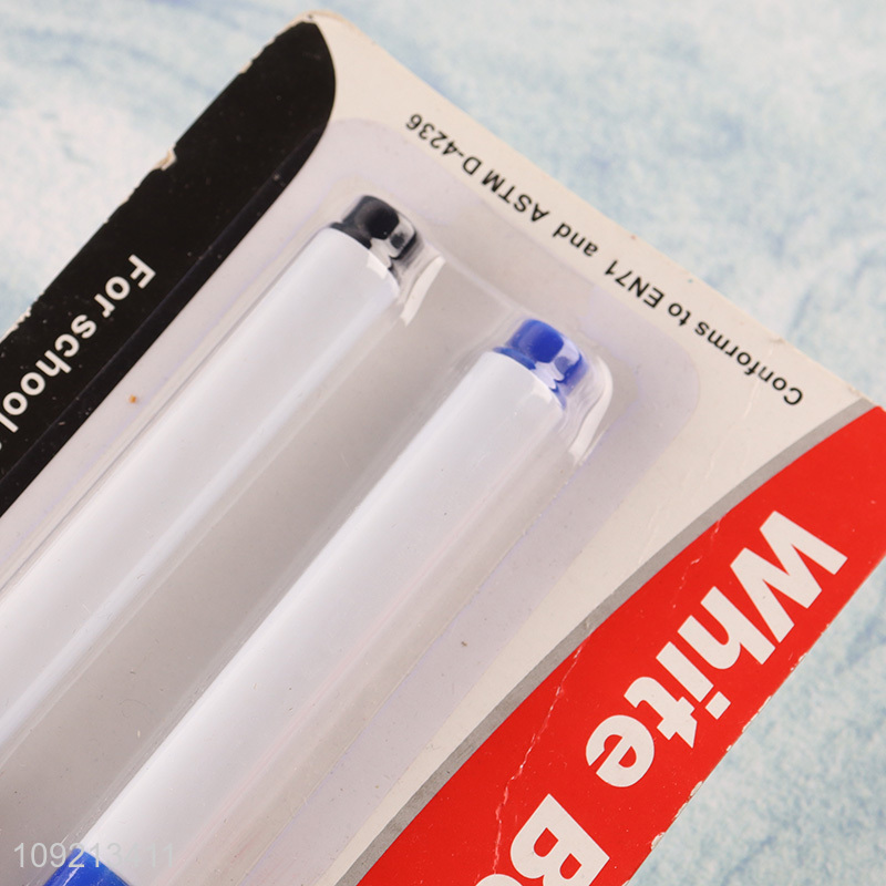 Good Quality 2 Pieces Magnetic Dry Erase White Board Markers with Erasers