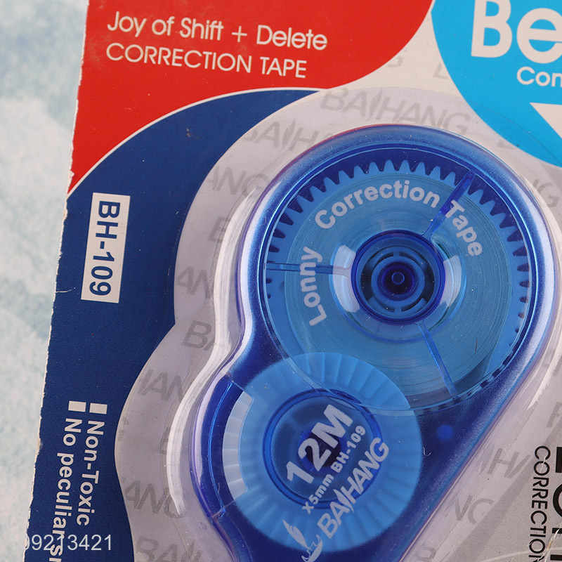 Good Quality 12m Non-Toxic White Out Correction Tape Kids Students Supplies