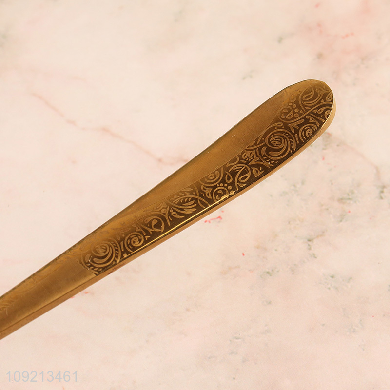 Good Quality Gold Metal Dinner Spoon Stainless Steel Table Spoon