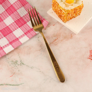 Factory Price Gold Metal Dinner Fork Stainless Steel Salad Fork