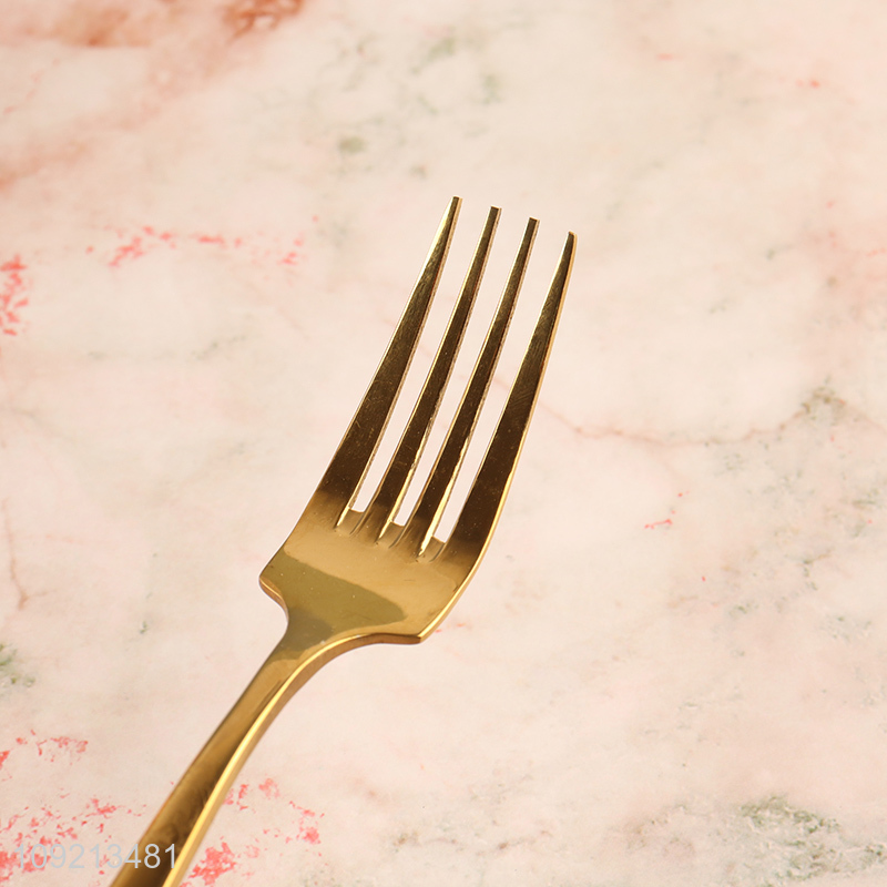 Factory Price Gold Metal Dinner Fork Stainless Steel Salad Fork