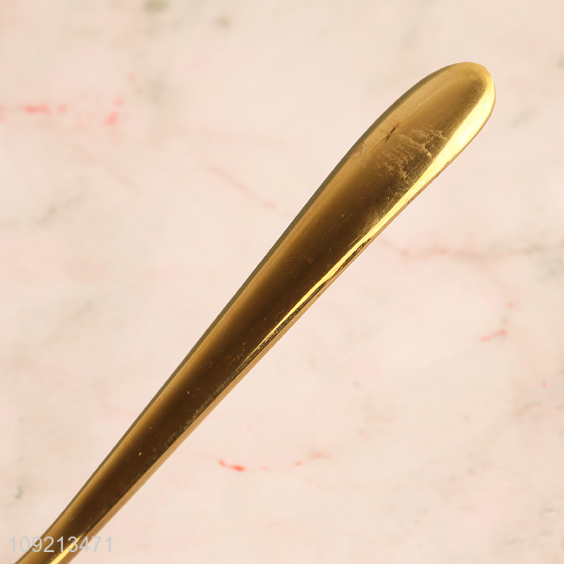 New Product Gold Stainless Steel Dinner Spoon Metal Dinner Spoon