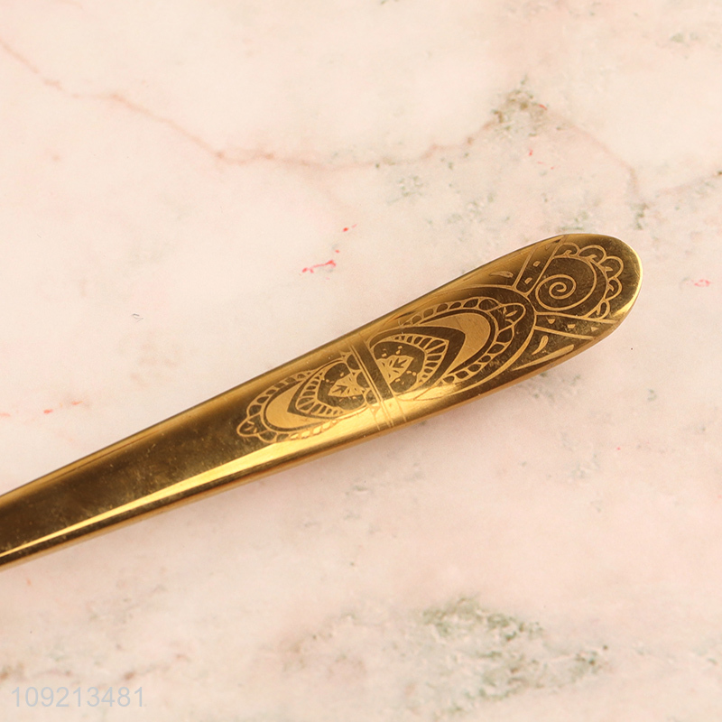 Factory Price Gold Metal Dinner Fork Stainless Steel Salad Fork