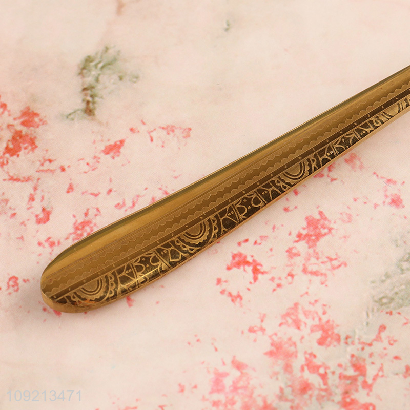 New Product Gold Stainless Steel Dinner Spoon Metal Dinner Spoon