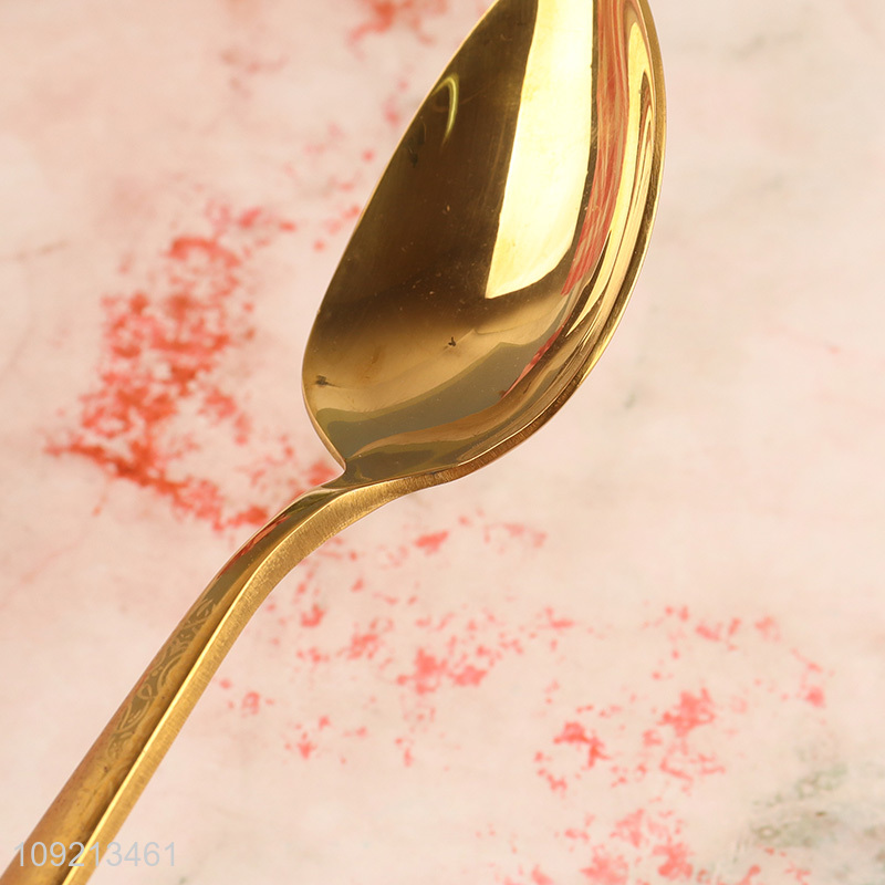 Good Quality Gold Metal Dinner Spoon Stainless Steel Table Spoon