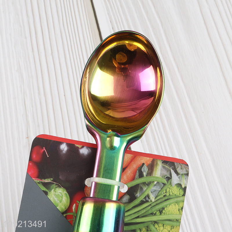 China products stainless steel tableware spoon with tpr handle