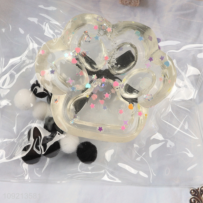 Hot selling cat paw shape tpr soft squeeze toys vent toys