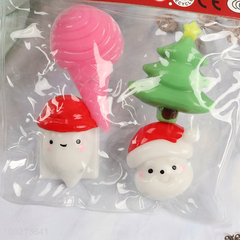 Factory price christmas series soft tpr squeeze toys decompression toys