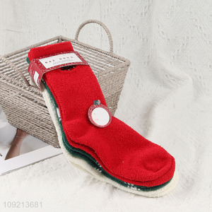 Top products 3pairs christmas series women micro cozy crew socks