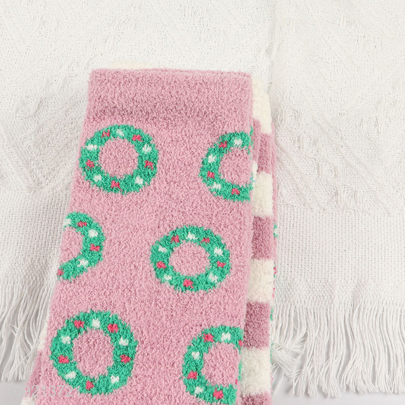 Popular products warm winter plush women micro cozy crew socks