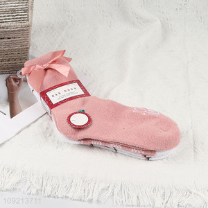 New products 3pair soft comfortable women micro cozy crew socks