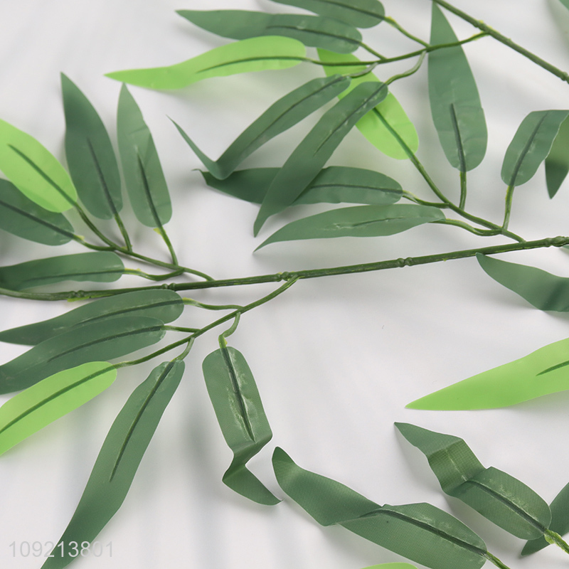 Factory Price Artificial Bamboo Tree Leaves for Wall Decor