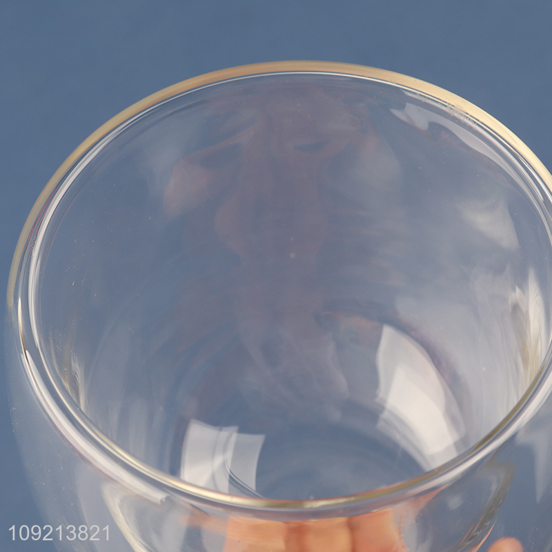 Factory Supply 250mL Double Walled Glass Cup Insulated Coffee Mug