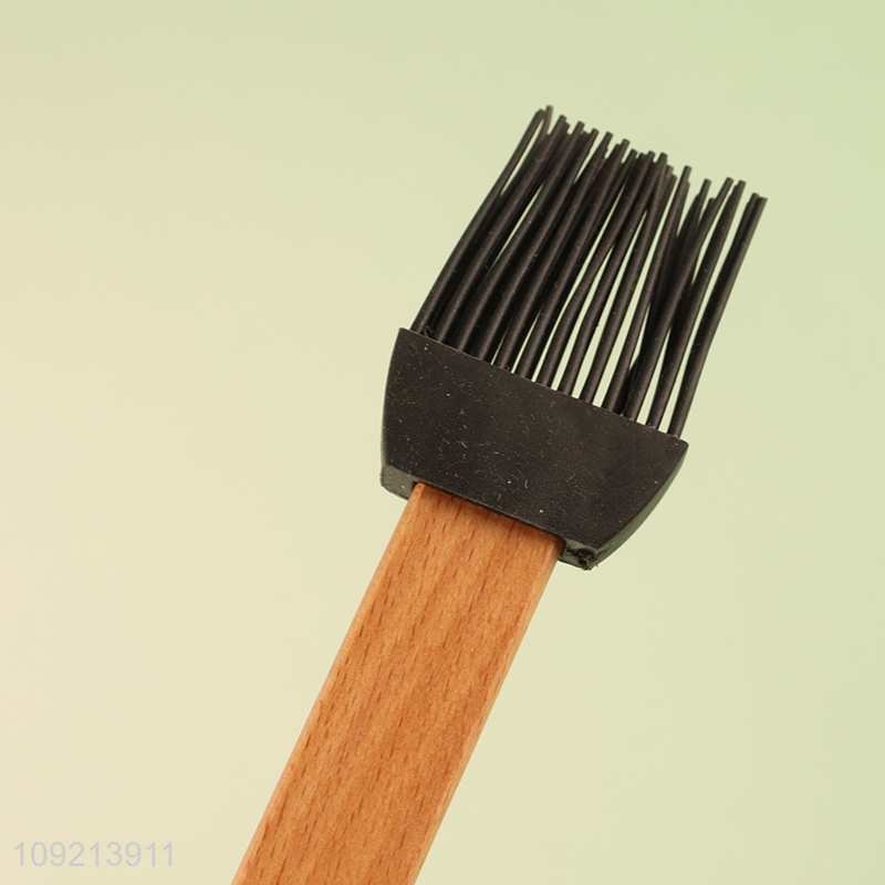 New Arrival Non-Stick Silicone Basting Brush with Bamboo Handle