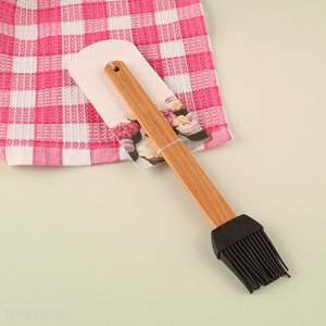 New Arrival Non-Stick Silicone Basting Brush with Bamboo Handle