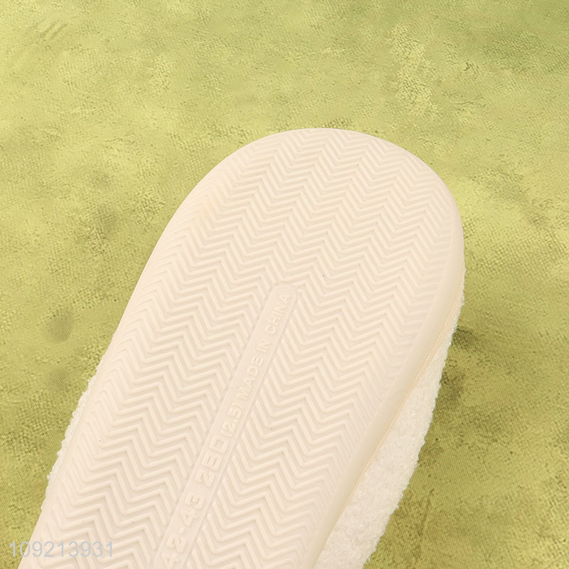 China factory winter non-slip home slippers polyester slippers