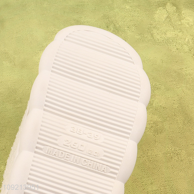 Hot selling anti-slip women winter home slippers polyester slippers