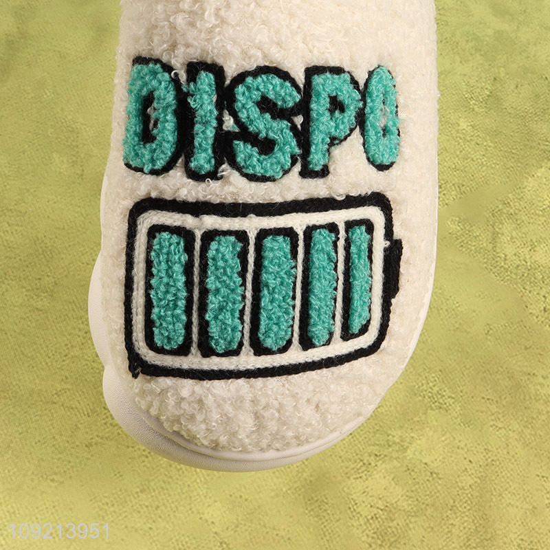 Hot selling anti-slip women winter home slippers polyester slippers