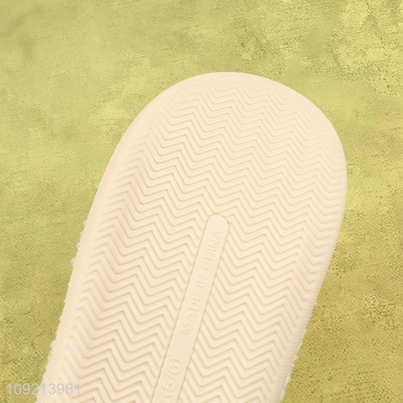 New arrival winter warm non-slip home slippers polyester slippers for sale